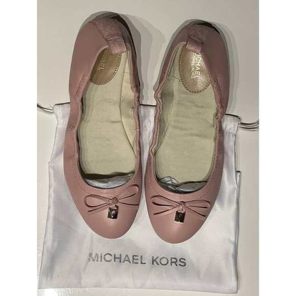 MICHAEL Michael Kors Juliette‎ Ballet Flats in Blush Pink Size 6.5 NWT - Picture 1 of 7